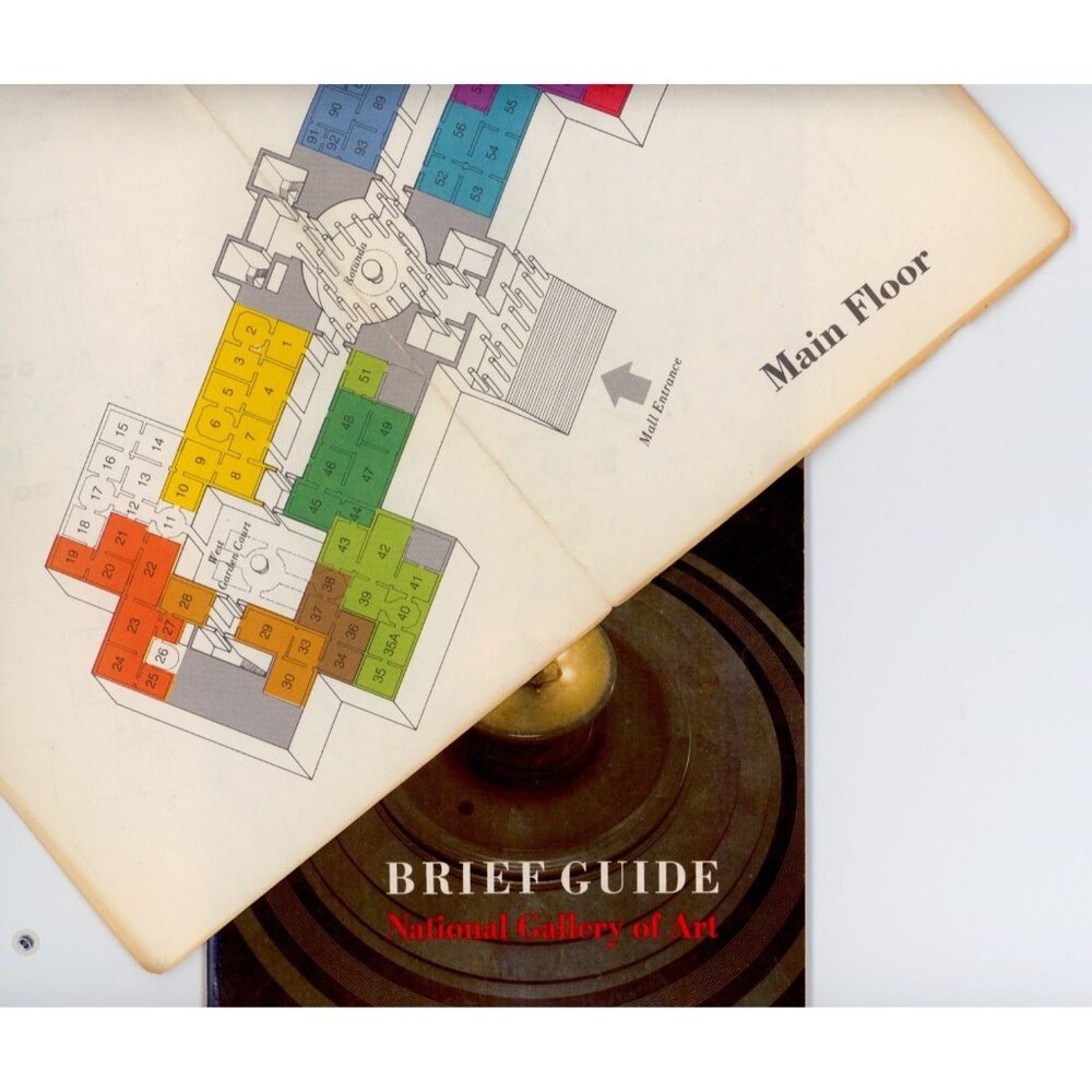 1980 National Gallery of Art Museum Guide, includes 2-sided floor plan insert!